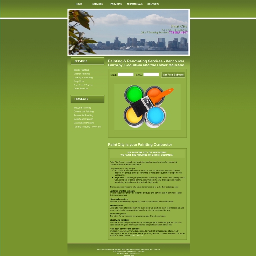 Paint City web site development